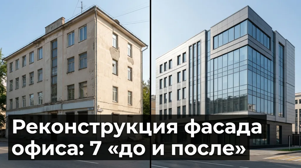 Реконструкция фасада офиса: 7 «до и после»