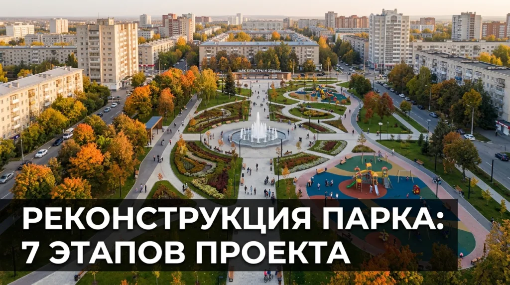 Реконструкция парка: 7 этапов проекта от ТЗ до сдачи с ИИ-визуализацией