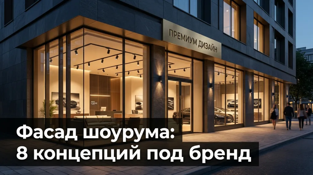 Фасад шоурума: 8 концепций под бренд