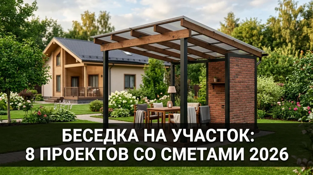 Беседка на участок: 8 проектов со сметами 2026