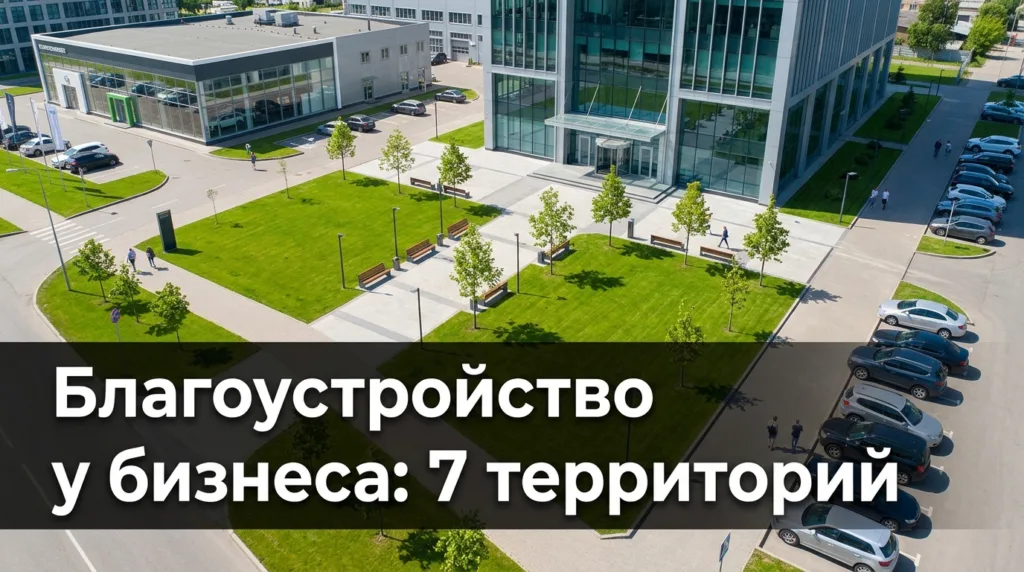 Благоустройство у бизнеса: 7 территорий — офис, автосалон, ТЦ