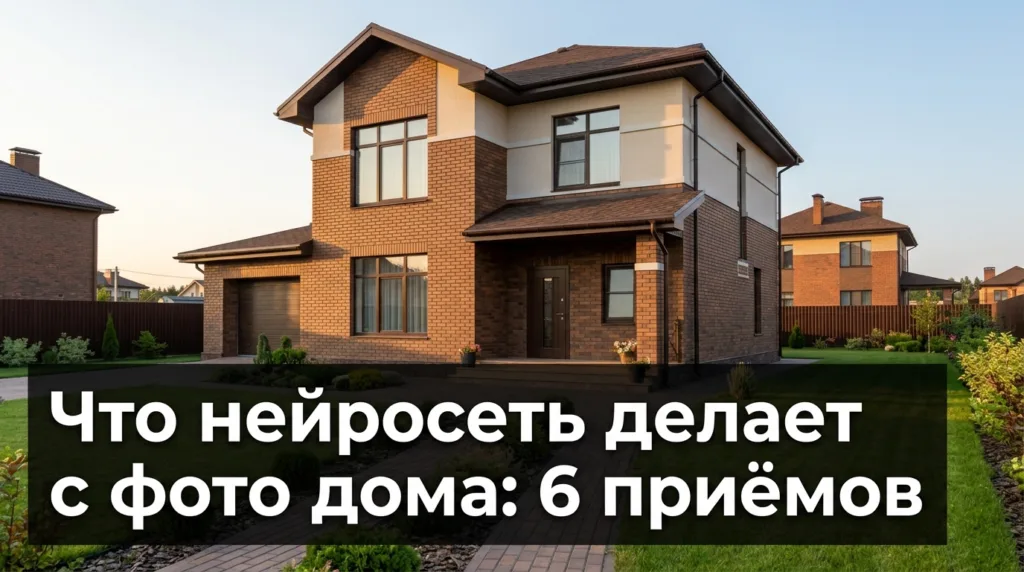 Что нейросеть делает с фото дома: 6 приёмов — от реставрации до зимы