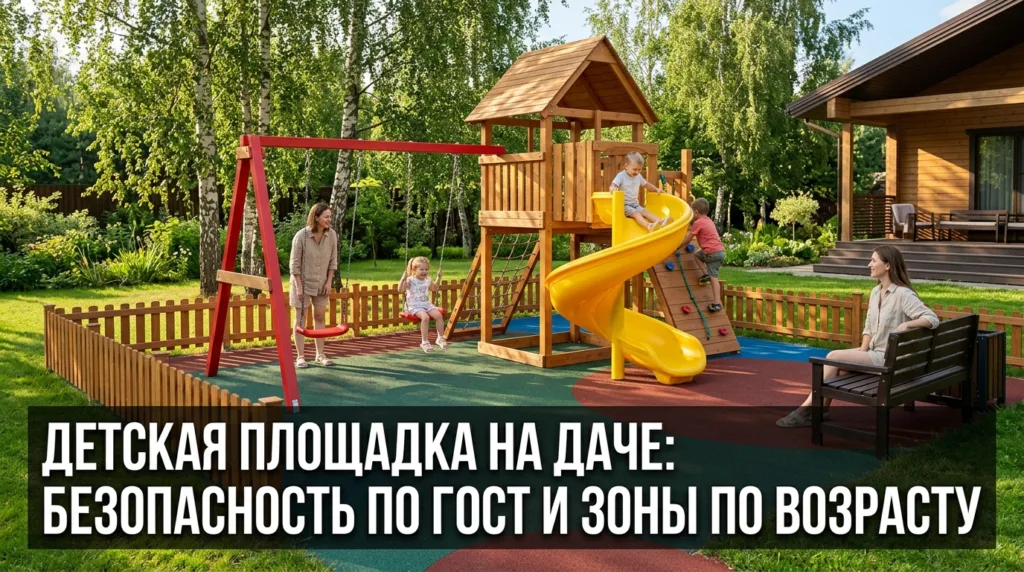 Детская площадка на даче: безопасность по ГОСТ и зоны по возрасту