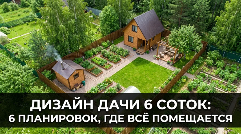 Дизайн дачи 6 соток: 6 планировок, где всё помещается