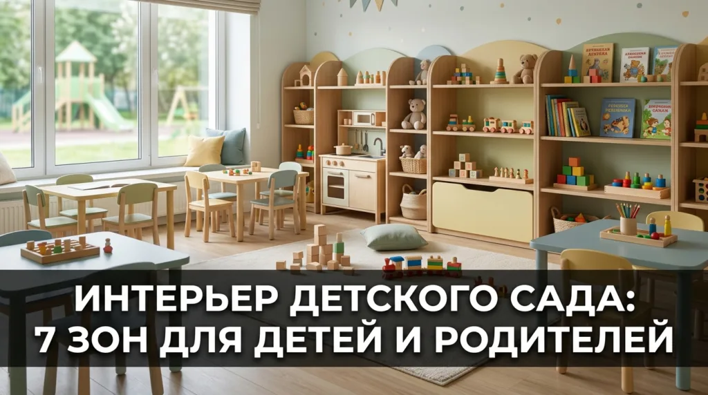 Интерьер детского сада: 7 зон для детей и родителей