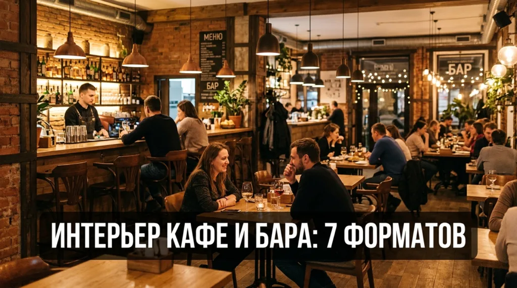Интерьер кафе и бара: 7 форматов — что цепляет гостя