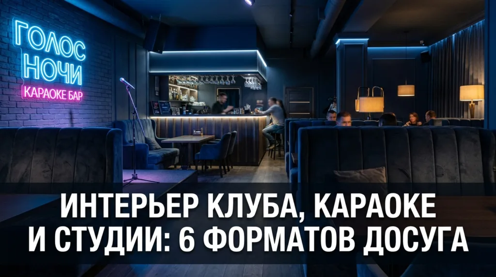 Интерьер клуба, караоке и студии: 6 форматов досуга