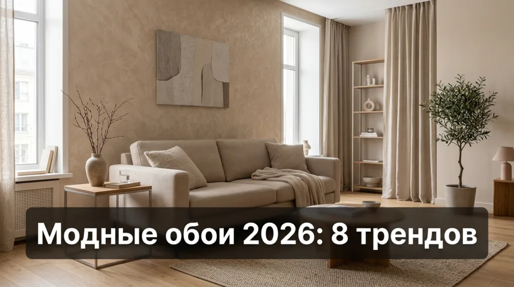 Модные обои 2026: 8 трендов, что не надоедят за год