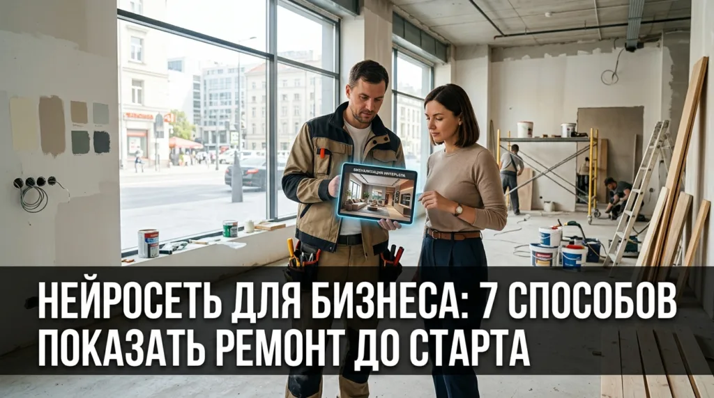 Нейросеть для бизнеса: 7 способов показать ремонт до старта