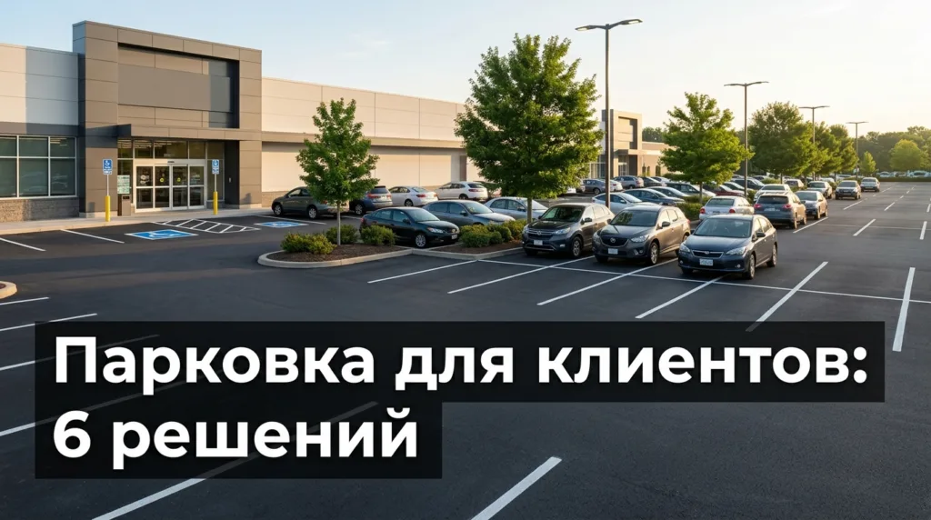 Парковка для клиентов: 6 решений — удобно и по нормам