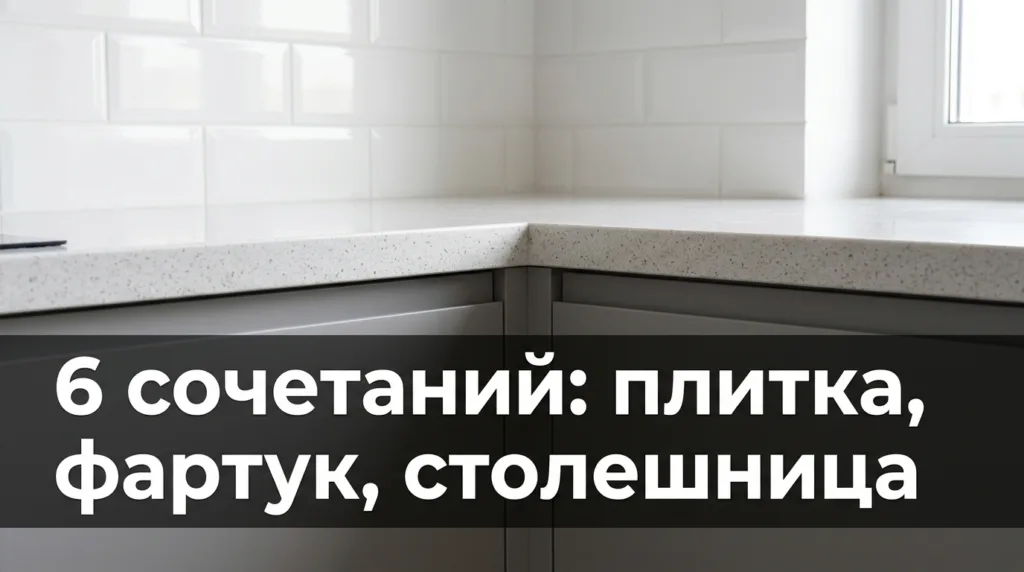 Плитка, фартук, столешница: 6 сочетаний для кухни и ванной