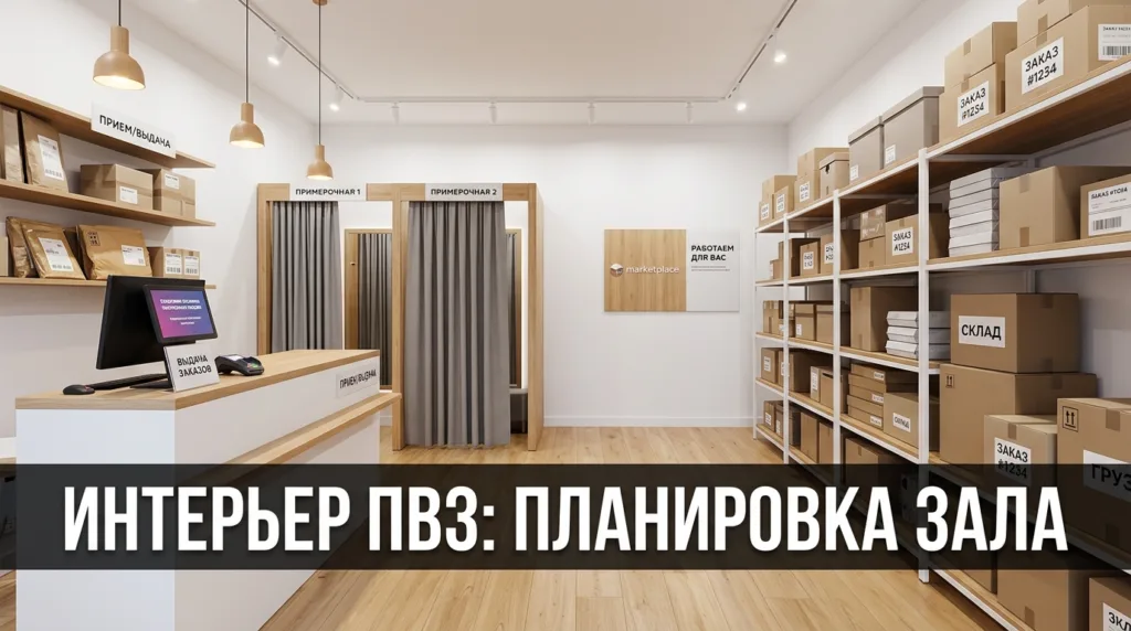 Интерьер ПВЗ: планировка зала