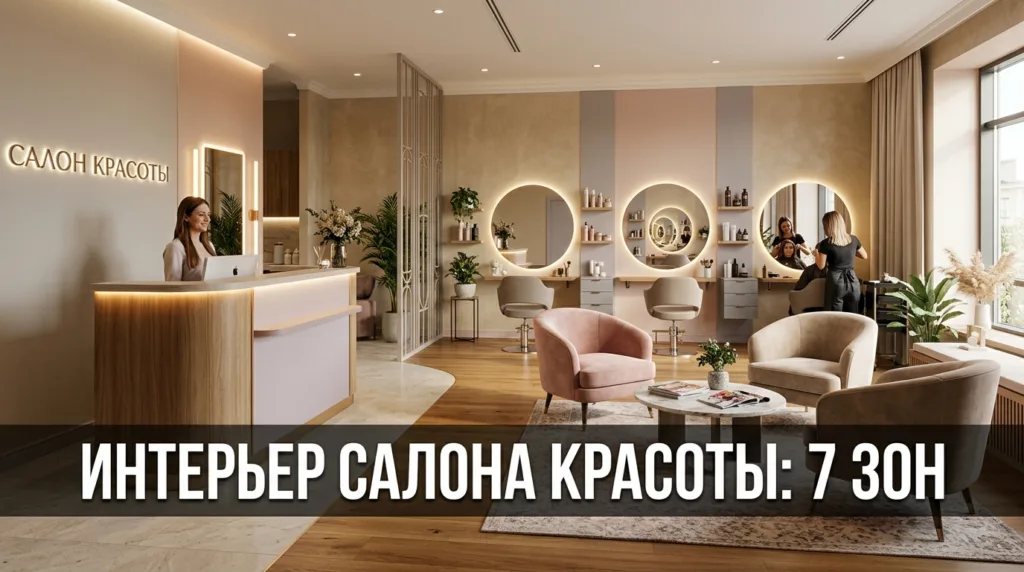 Интерьер салона красоты: 7 зон удержания