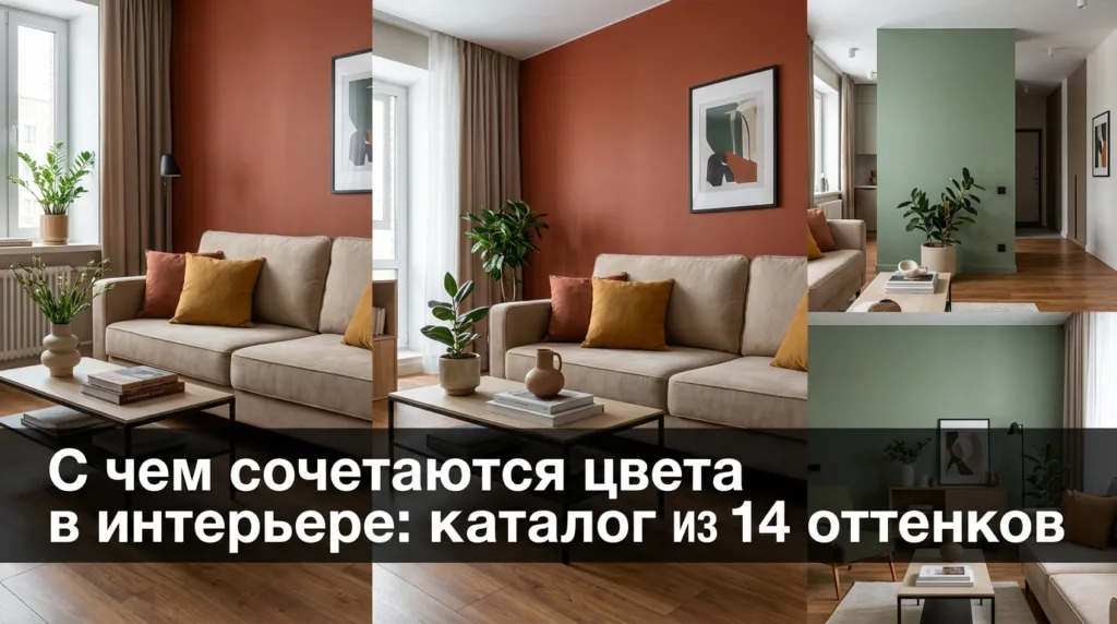 С чем сочетаются цвета в интерьере: каталог из 14 оттенков