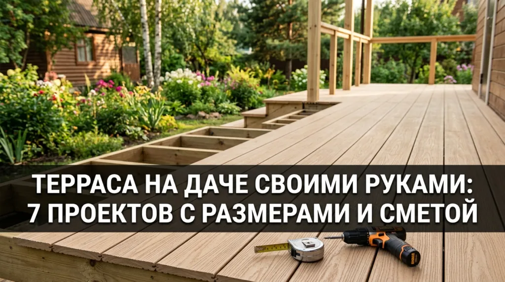 Терраса на даче своими руками: 7 проектов с размерами и сметой