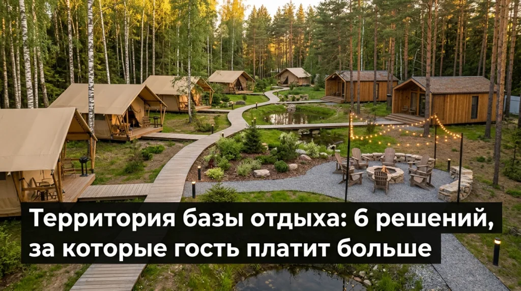 Территория базы отдыха: 6 решений, за которые гость платит больше