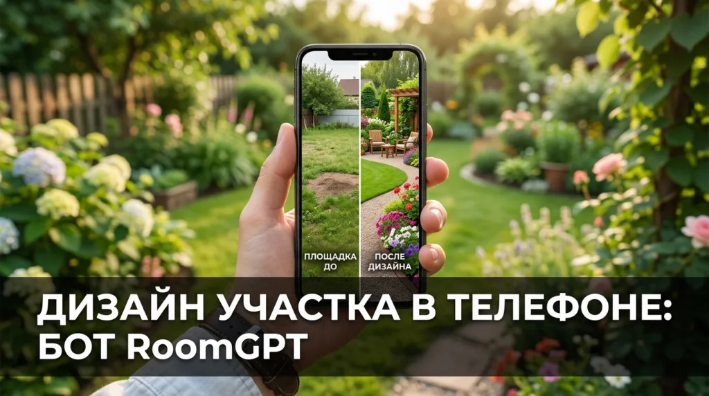 Дизайн участка в телефоне: бот RoomGPT