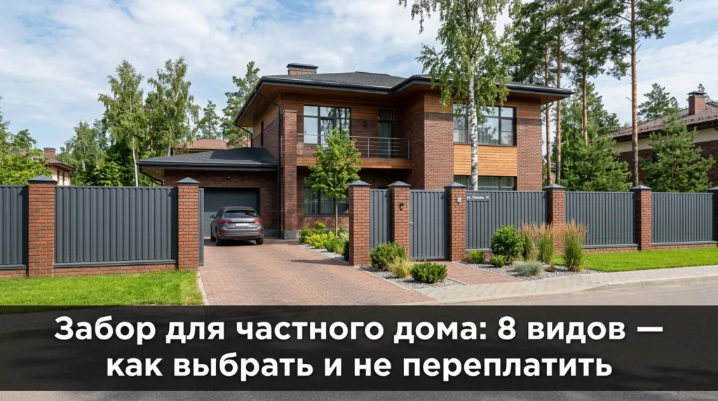 Забор для частного дома: 8 видов — как выбрать и не переплатить