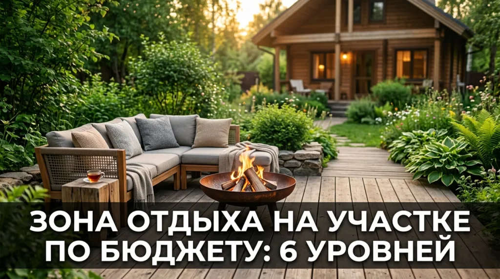 Зона отдыха на участке по бюджету: 6 уровней — от 10 до 250 тысяч рублей