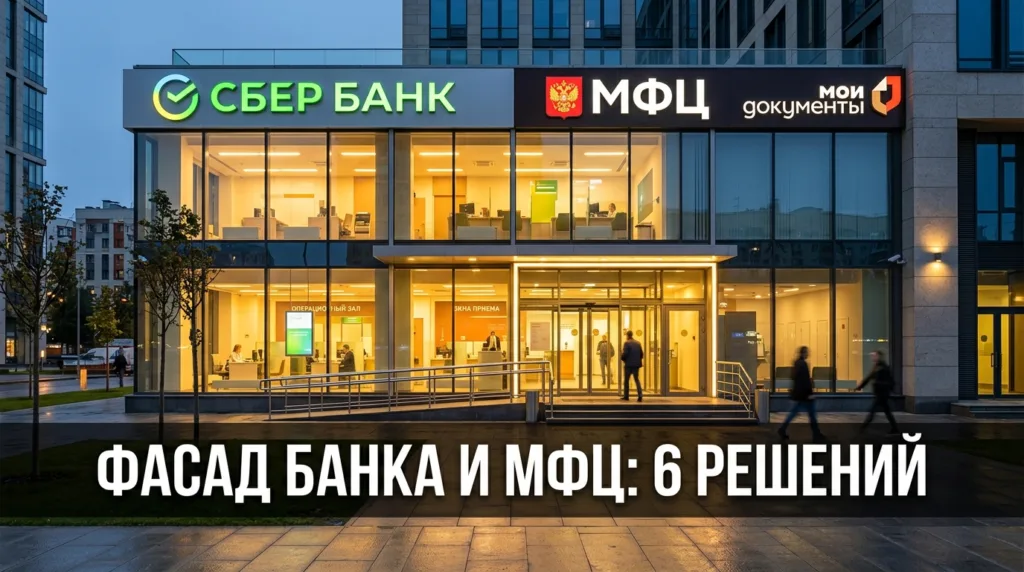 Фасад банка и МФЦ: 6 решений
