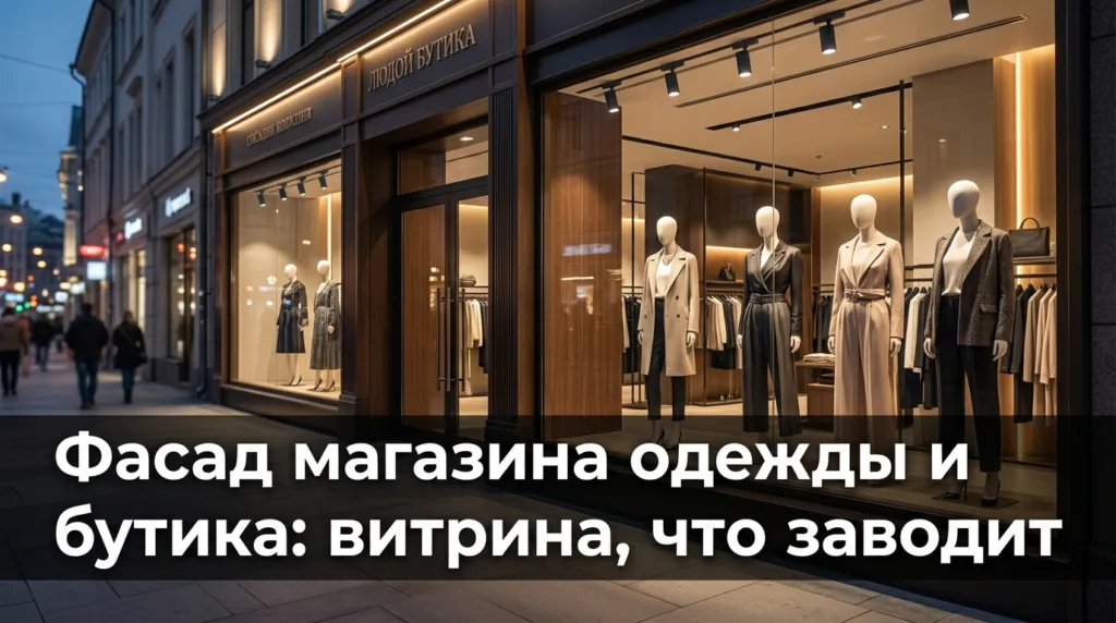 Фасад магазина одежды и бутика: витрина, что заводит