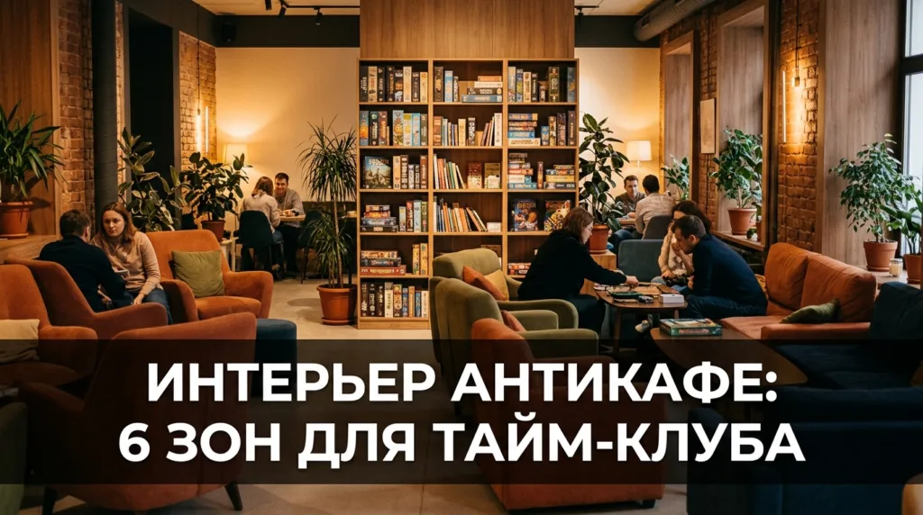 Интерьер антикафе: 6 зон для тайм-клуба