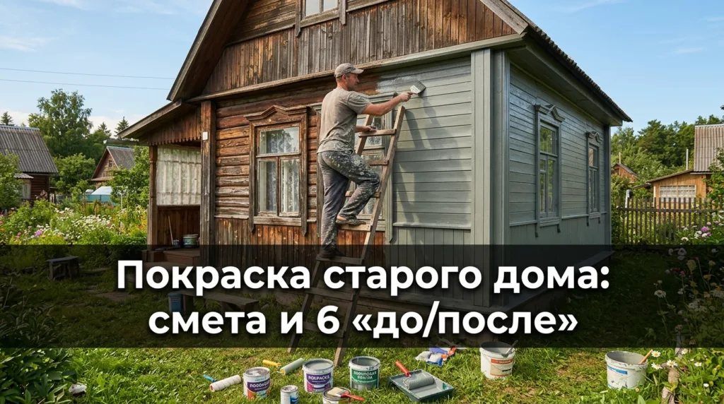 Покраска старого дома: смета и 6 «до/после»