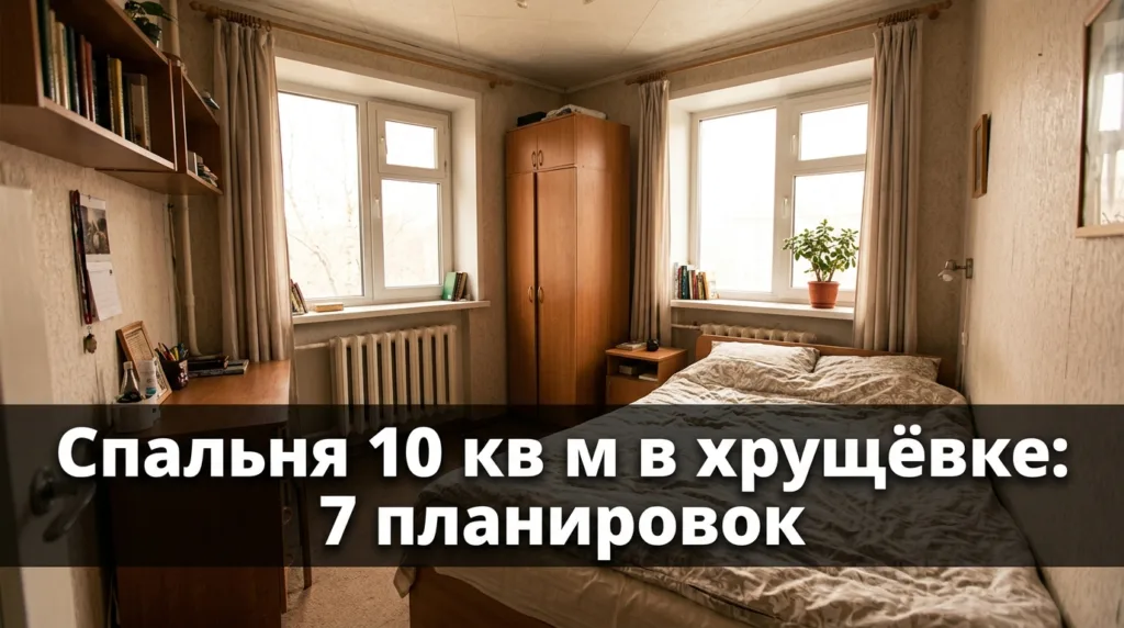 Спальня 10 кв м в хрущёвке: 7 планировок