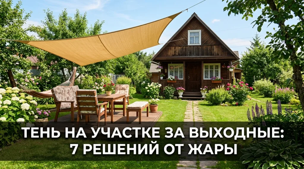 Тень на участке за выходные: 7 решений от жары