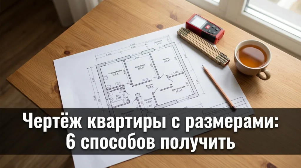 Чертёж квартиры с размерами: 6 способов получить