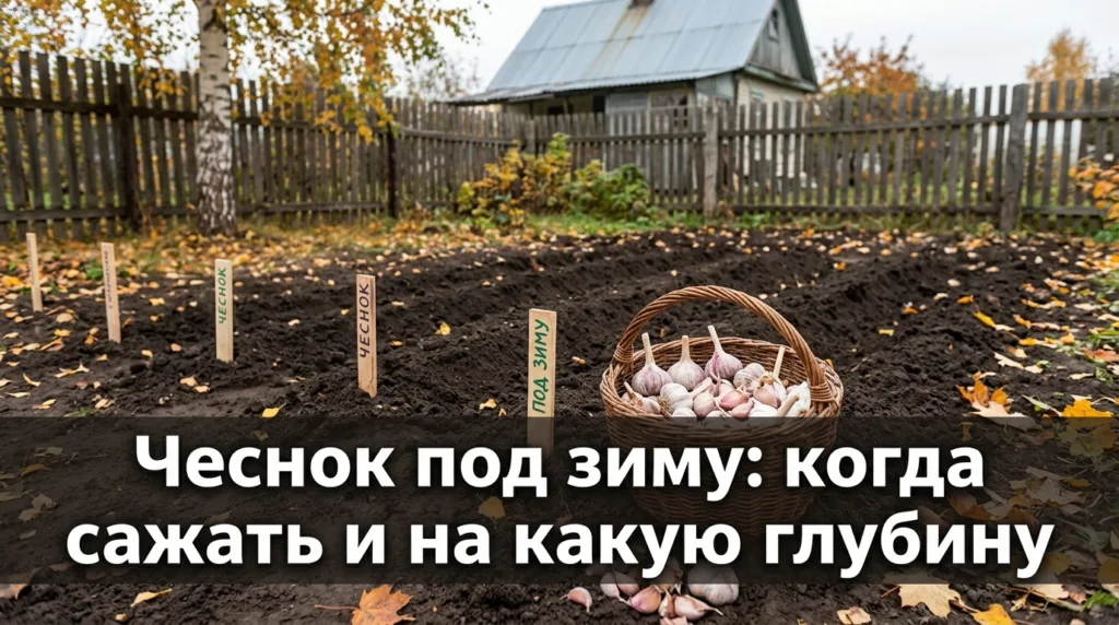 Чеснок под зиму: когда сажать и на какую глубину