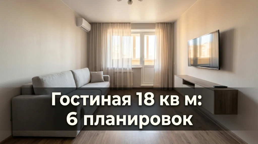 Гостиная 18 кв м: 6 планировок под форму комнаты