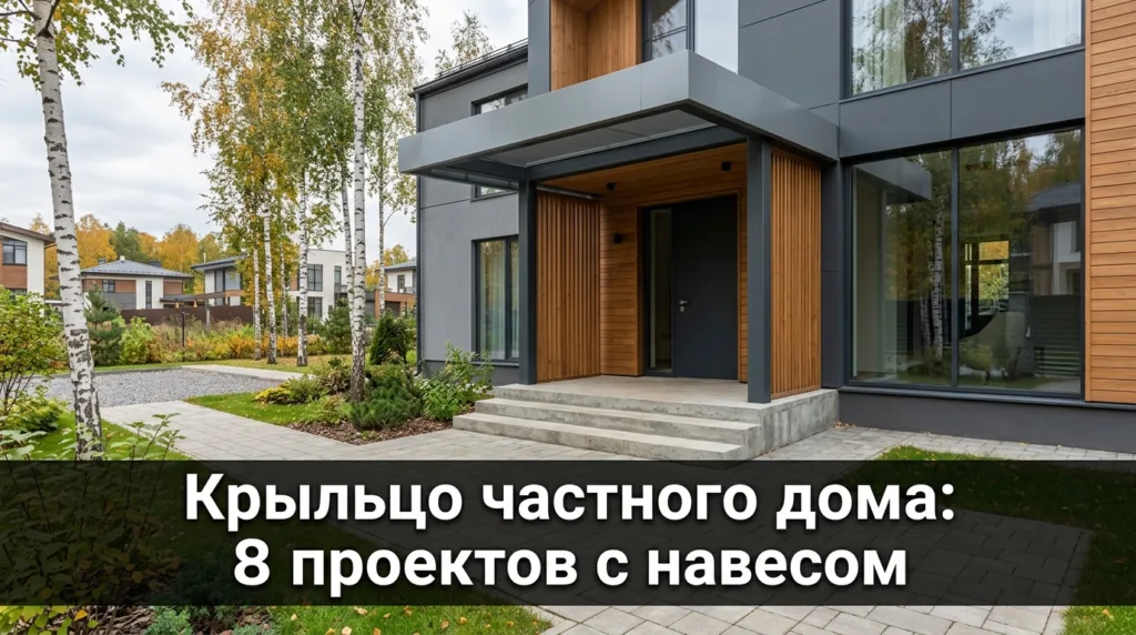 Крыльцо частного дома: 8 проектов с навесом