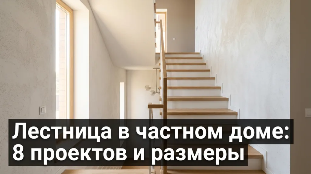 Лестница в частном доме: 8 проектов и размеры