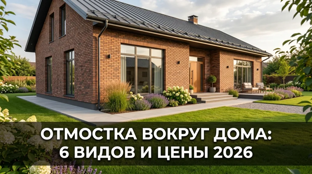 Отмостка вокруг дома: 6 видов и цены 2026