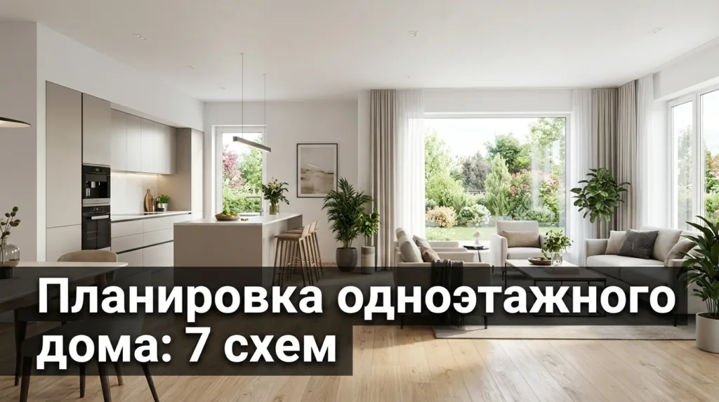 Планировка одноэтажного дома: 7 готовых схем