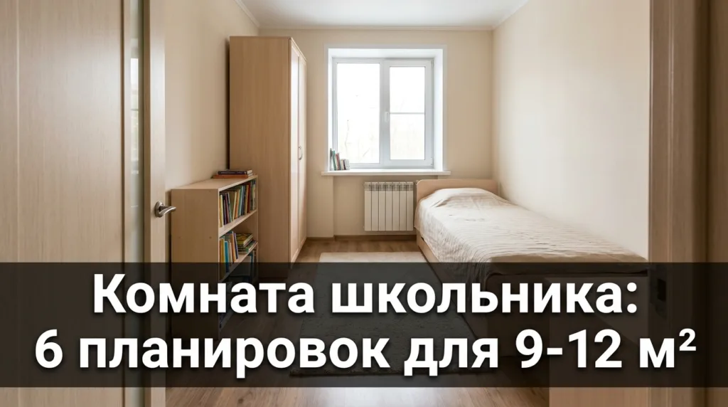 Комната школьника: 6 планировок для 9–12 м²