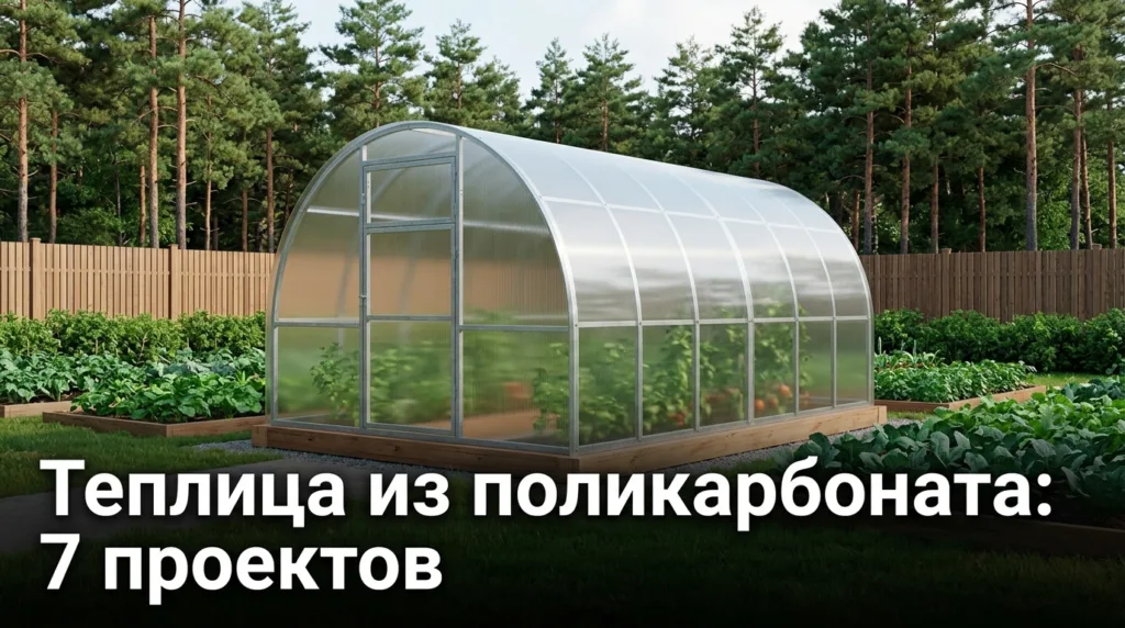 Теплица из поликарбоната: 7 проектов