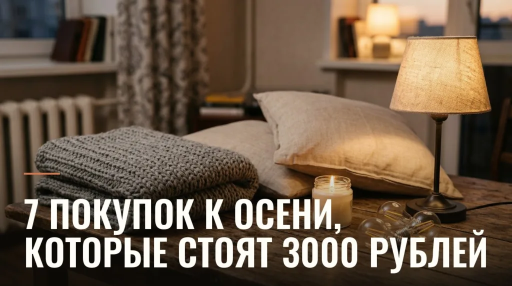 Уют в квартире к осени за 3000 рублей: 7 покупок с ценами