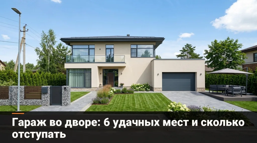 Гараж на участке: 6 мест, где он не закроет двор и вид