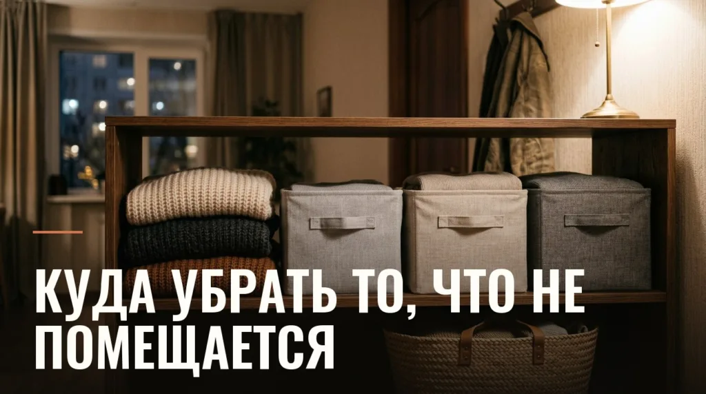 Хранение вещей в квартире: 8 мест и сколько туда влезет
